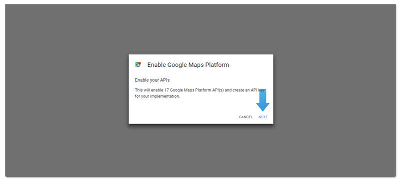 Google Maps API instruction step 6